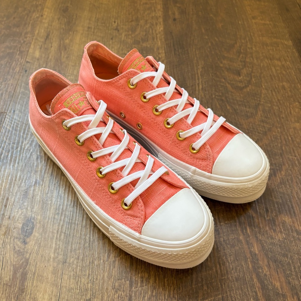 Converse CTAS Ox Lift Platform Canvas Pink Size 8 - Picture 2 of 13